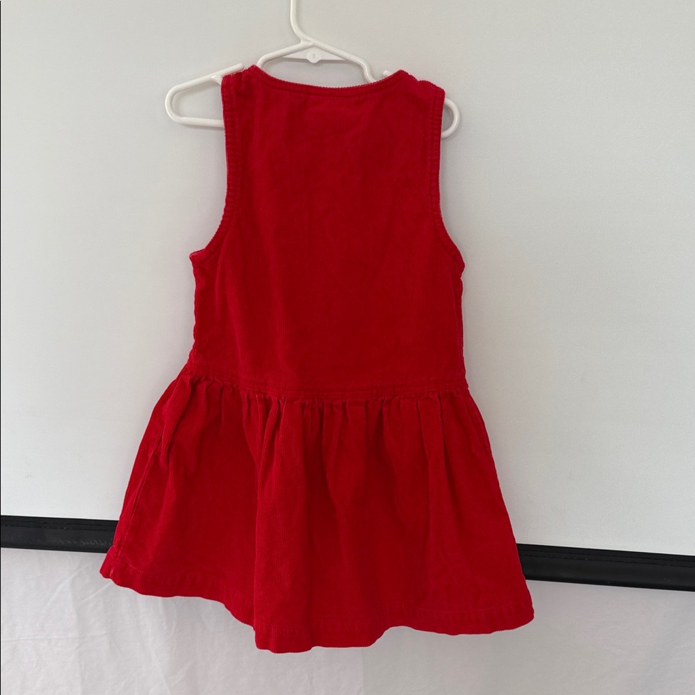 Red Sleeveless Kids Casual Dress - Picture 6 of 8